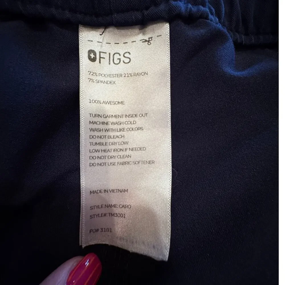 Figs Men's Navy Blue Cairo Cargo Medical Scrub Pants Sz L